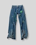 "Algenblüte" Distressed Jeans