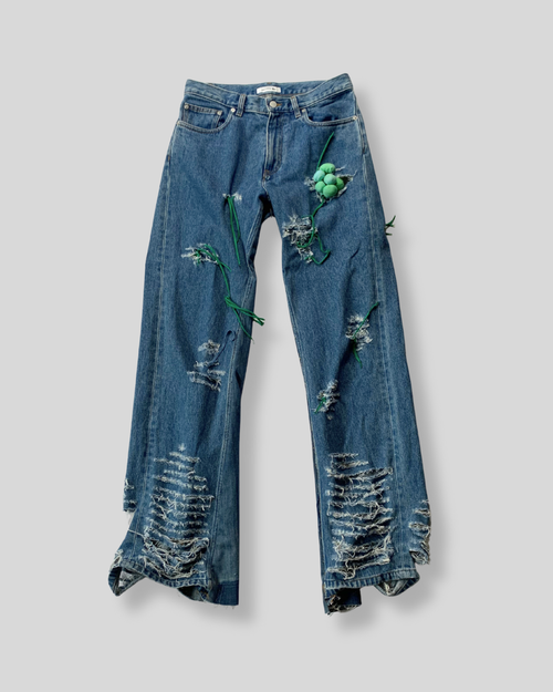 "Algenblüte" Distressed Jeans